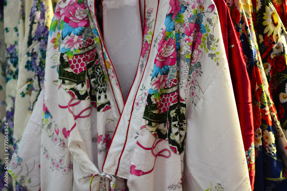 Traditional silk kimonos and other fine fabrics