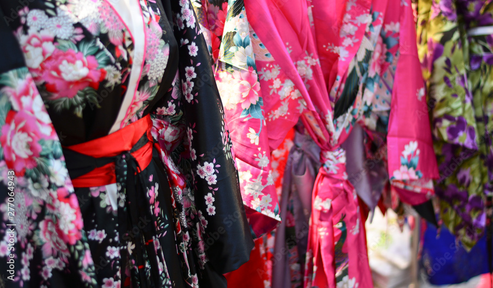 Beautiful kimonos with precious fabrics