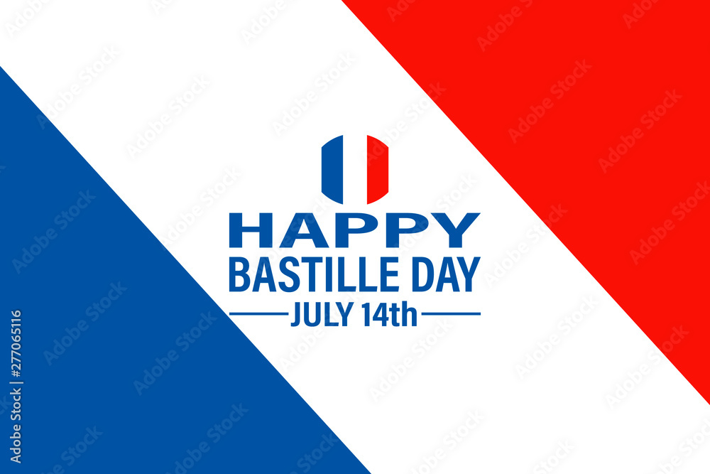 Happy Bastille Day. 14th of July. French National Day Happy Bastille Day. 14th of July. French National Day