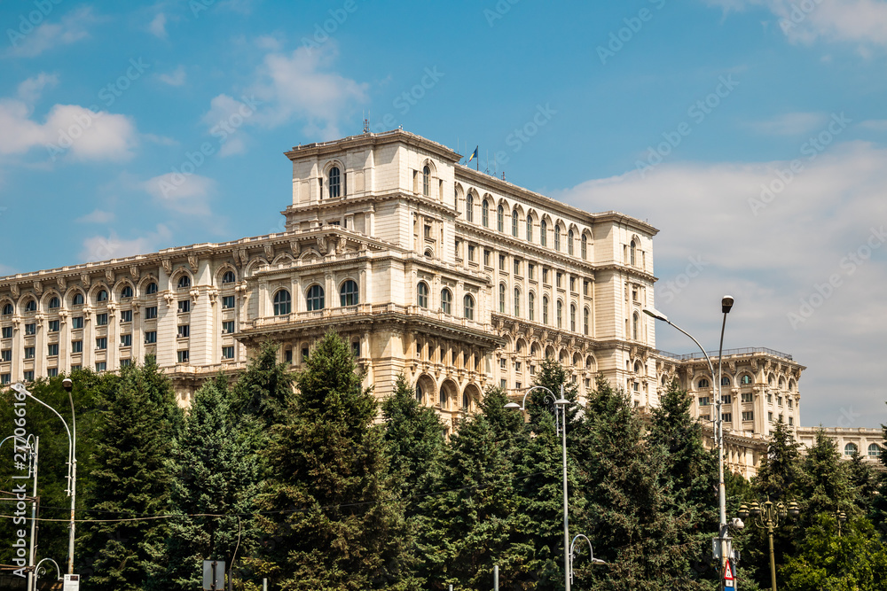 Palace of the Parliament in Bucharest, capital of Romania. This building is a second largest building on the world, and largest parliament.