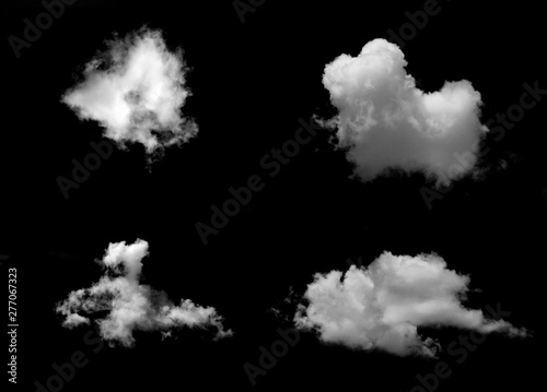 White cloud object for nature design summer background