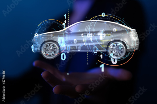 digital car technology smart in virtuel room © vegefox.com