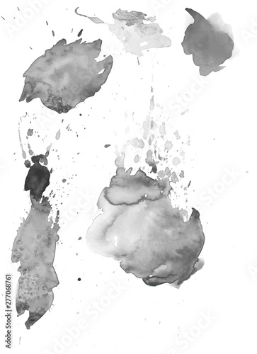 Black watercolor stain
