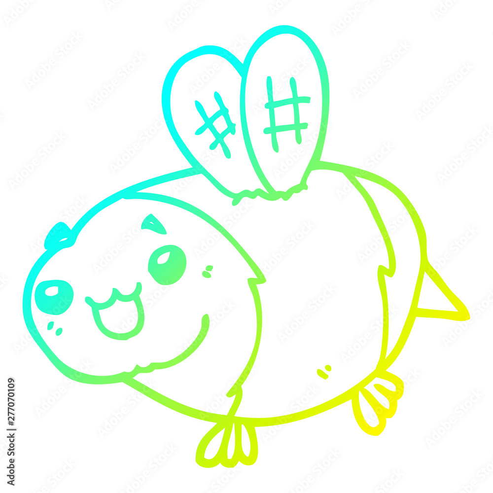 cold gradient line drawing funny cartoon bee cold gradient line drawing funny cartoon bee