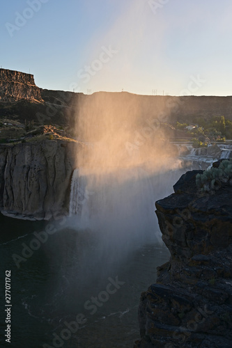 Shoshone Falls in pre-dawn light in Twin Falls, Idaho.