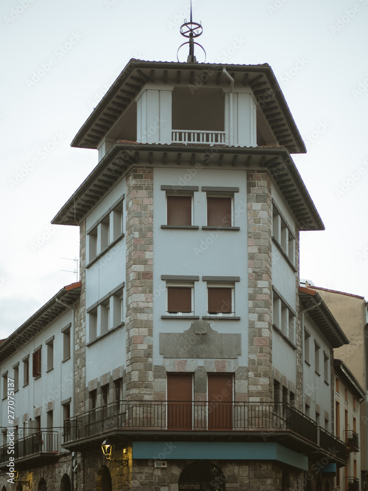 Old architecture of little villages in Basque Country Old architecture of little villages in Basque Country