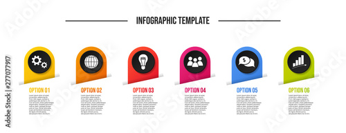 Concept of company timeline - business infograph. Vector