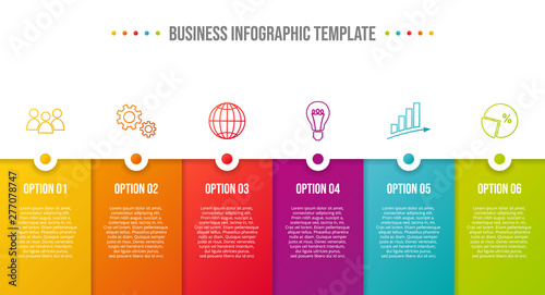 Business infograph with icons - chart template. Vector