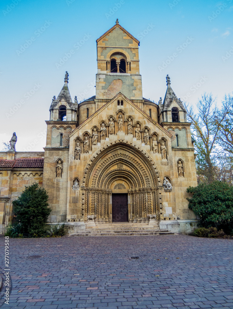 Jak Chapel in Vajdahunyad Castle. Budapest, Hungary