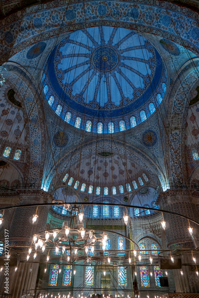 Interior of a mosque.