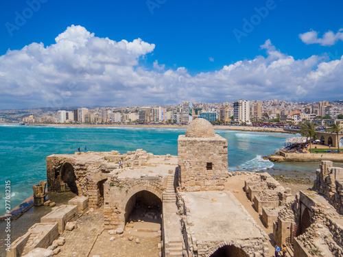 Sidon Sea Castle. In Sidon, Lebanon photo