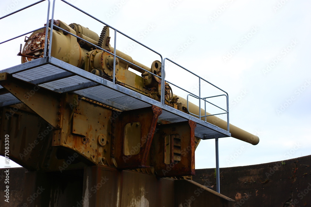 Old fort with coastal artillery cannons Old fort with coastal artillery cannons