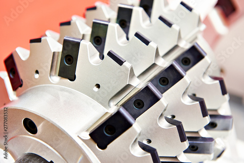 Vászonkép Gear-cutting hob mill