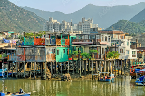 Tai O - a fishing town, located on an island of Lantau Island in Hong Kong
