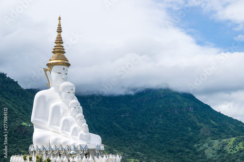 The iconic hot-spots view of Wat Pha Sorn Kaew, Buddhist monastery and temple in Khao Kho, Phetchabun, Thailand photo