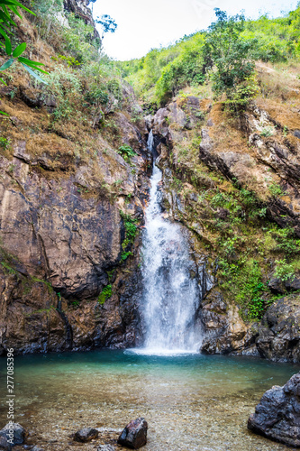 View of Jokkradin Waterfall at Thong Pha Phum National Park, Kanchanaburi, Thailand photo