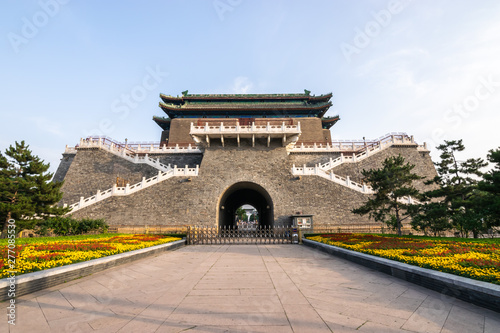 The ancient traditional Chinese Arrow Tower, as known as Archery tower, or Jian Lou in Chinese located at Zhengyangmen or Qianmen  in Beijing, China. photo