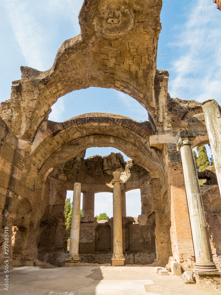 The Great Baths in Hadrian's Villa (Italian: Villa Adriana). Tivoli, Italy