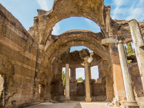 The Great Baths in Hadrian's Villa (Italian: Villa Adriana). Tivoli, Italy