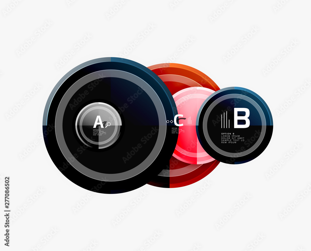 Colorful glossy circles background Colorful glossy circles background