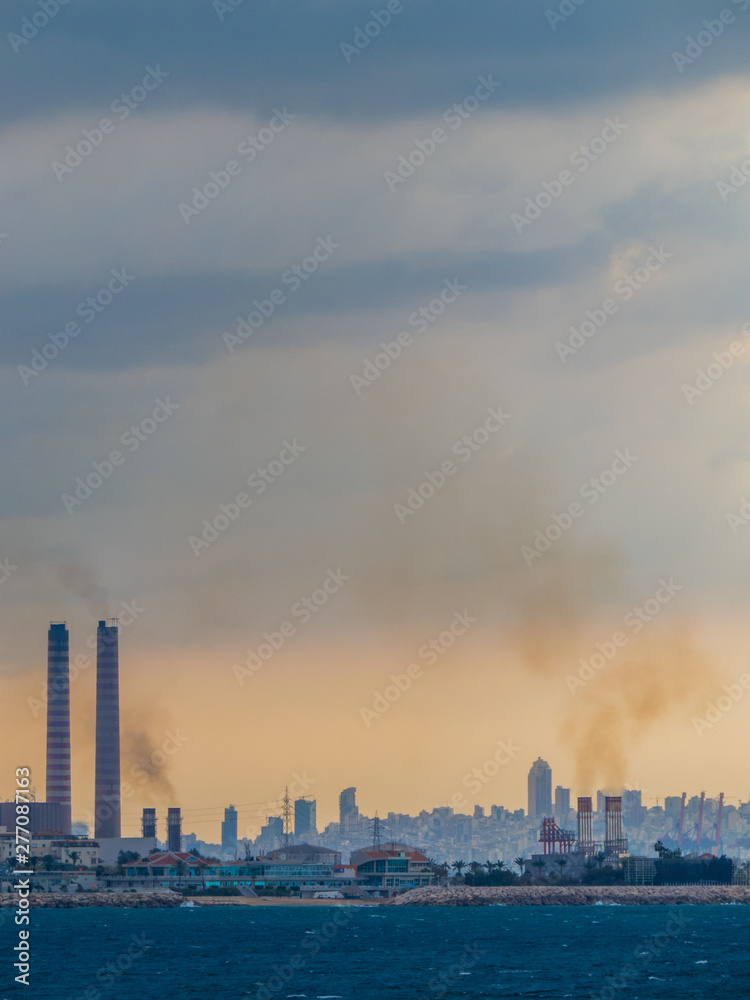 Pollution in Beirut, Lebanon