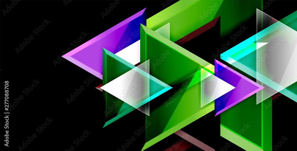 Glossy shiny triangles background Glossy shiny triangles background