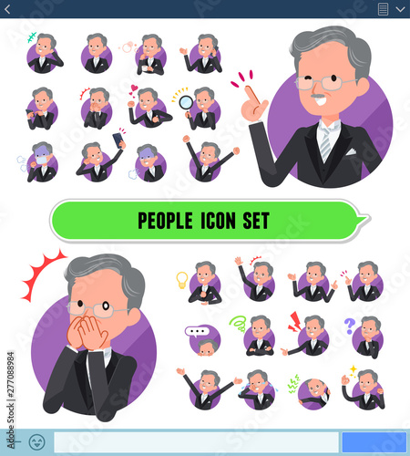 flat type morning coat old men_icon