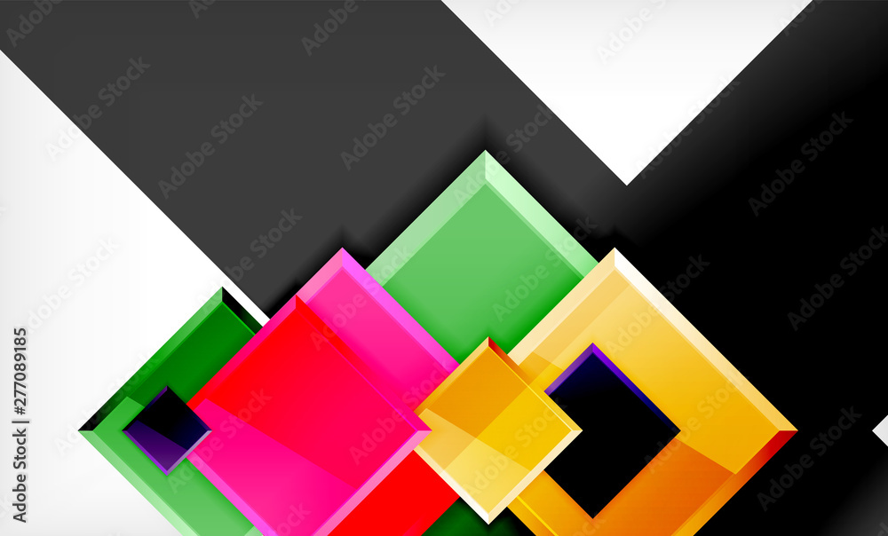 Bright colorful square shape blocks geometrical background Bright colorful square shape blocks geometrical background