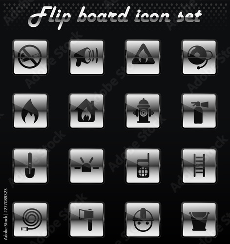 fire brigade icon set