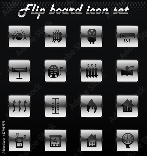 heating icon set