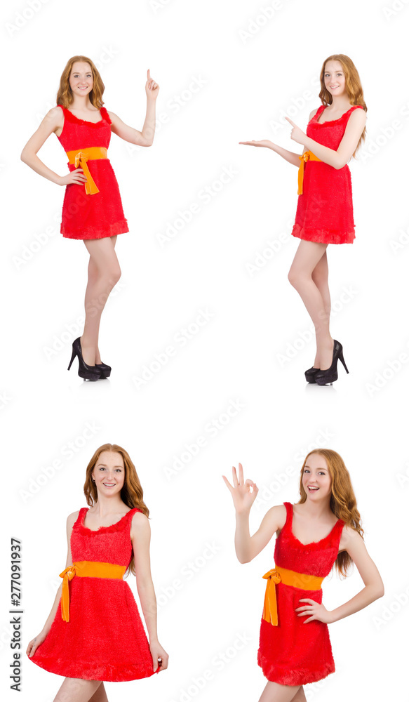 Young beautiful girl isolated on white Young beautiful girl isolated on white