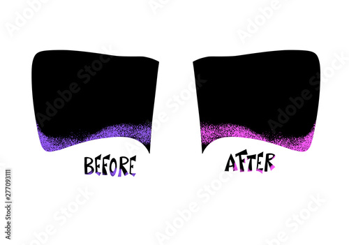 Before and after template. Vector illustration.