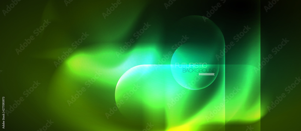Neon glowing techno lines, blue hi-tech futuristic abstract background template Neon glowing techno lines, blue hi-tech futuristic abstract background template