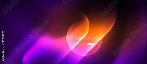 Neon glowing techno lines, hi-tech futuristic abstract background template