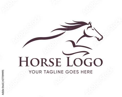 Creative Horse Elegant Logo Symbol Design Illustration Vector for Company