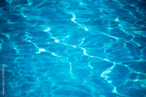 Blue water in the swiming pool