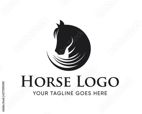 Creative Horse Head Logo Icon Symbol Vector Design Illustration