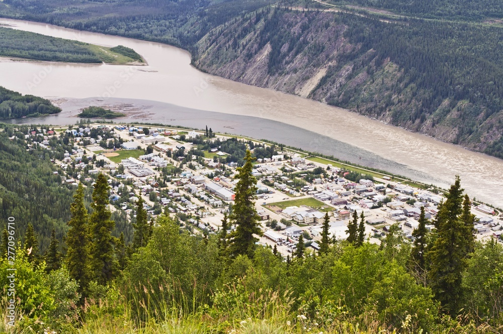 View of Dawson City, Yukon, Canada View of Dawson City, Yukon, Canada