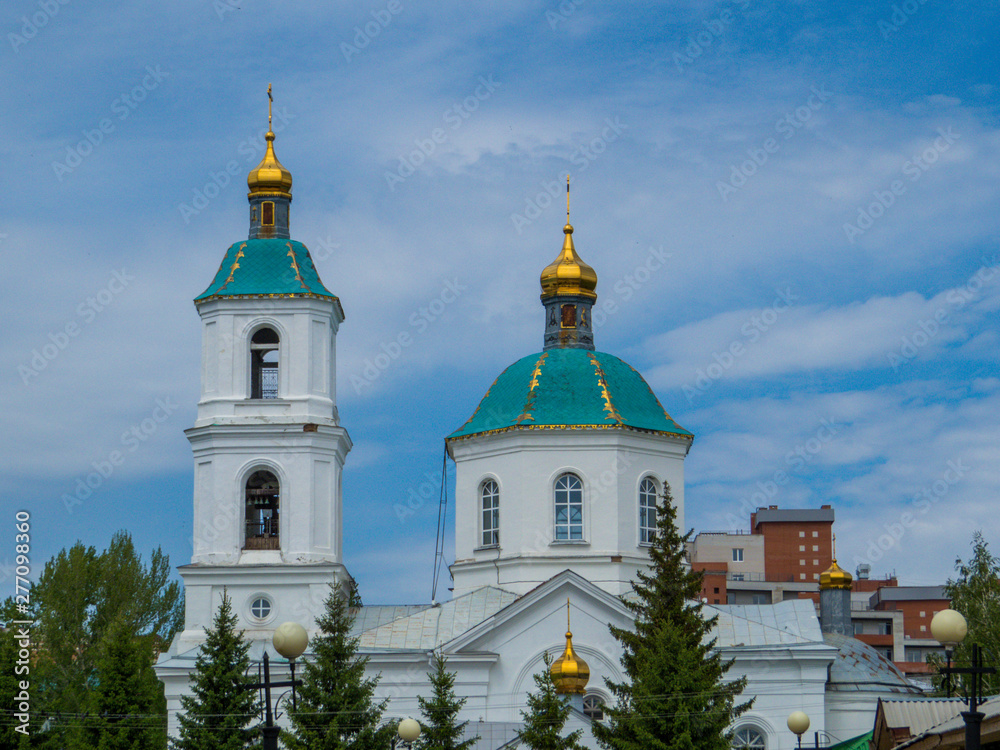 Holy Cross Church of Exaltation (Russian: Krestovozdvizhensky Sobor) in Omsk, Russia