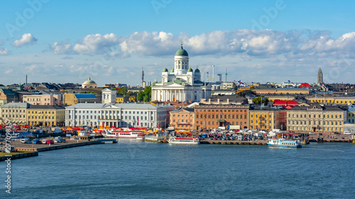 Canvas Print Helsinki cityscape with Helsinki Cathedral, Finland