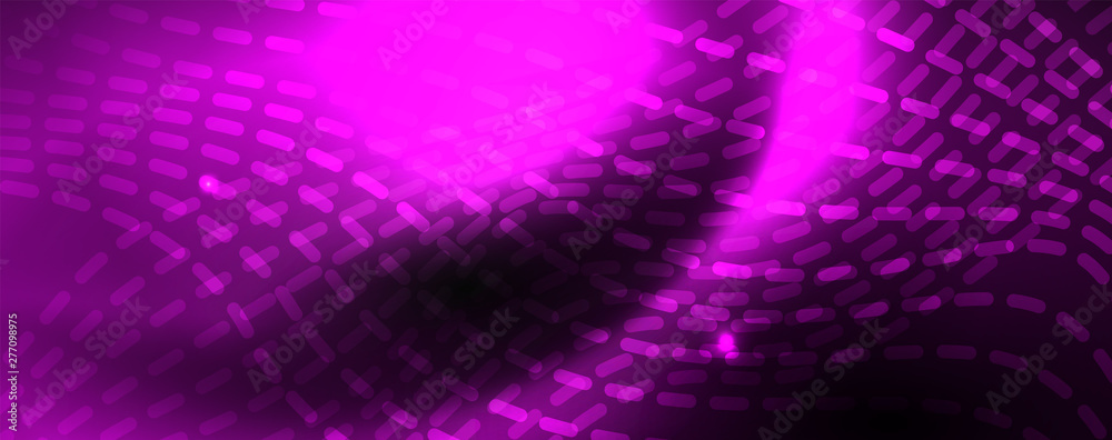 Smoky glowing waves in the dark. Dark abstract background with neon color light and wavy lines. Vector Smoky glowing waves in the dark. Dark abstract background with neon color light and wavy lines. Vector