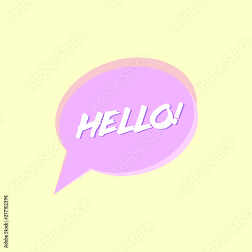 Beautiful speech icon, hello. The appeal is hi pink.