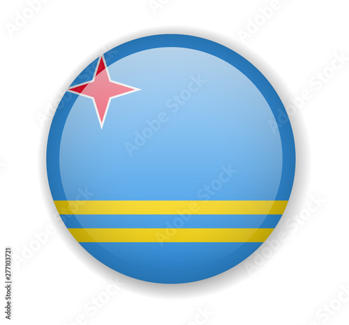 Free Download Aruba flag round bright icon on a white background - GFXLoad