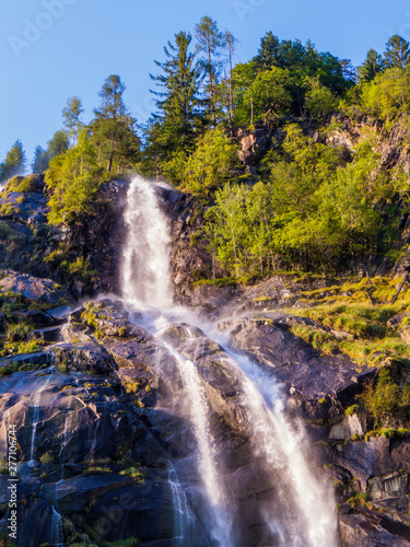 Nardis Laris Waterfalls. Adamello Brenta Nature Park, Trentino-Alto Adige, Dolomites, Italy