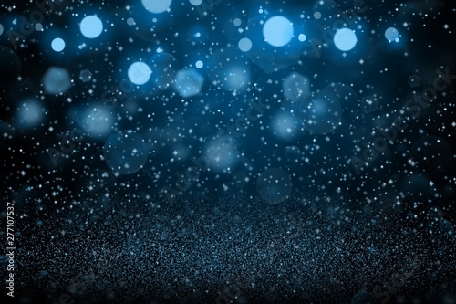 light blue fantastic bright glitter lights defocused bokeh abstract background with sparks fly  festive mockup texture with blank space for your content