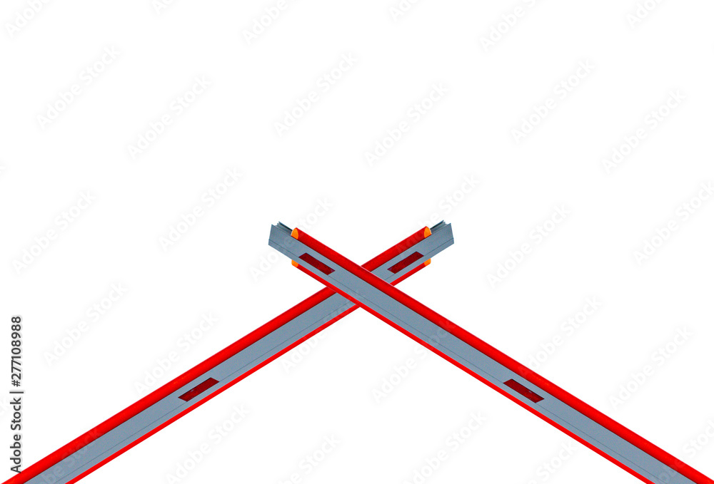 Image of barrier barriers on the background Image of barrier barriers on the background