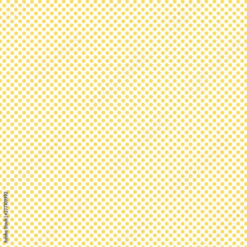 Abstract yellow background with polka dots. Bright summer geometric pattern for trendy clothes, fashion, design. Wonderful idea for scrapbook, decoupage, wrapping paper, bed linens, fabric, textile