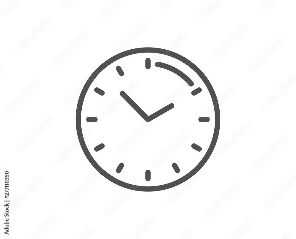 Time management line icon. Clock sign. Watch symbol. Quality design element. Linear style time icon. Editable stroke. Vector Time management line icon. Clock sign. Watch symbol. Quality design element. Linear style time icon. Editable stroke. Vector