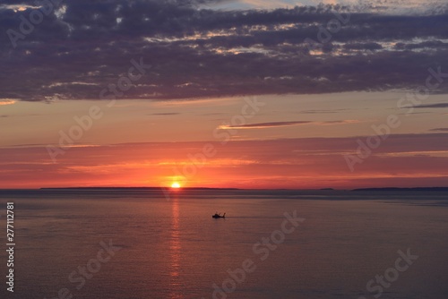Channel Island sunset, U.K. Jersey and Guernsey summer.