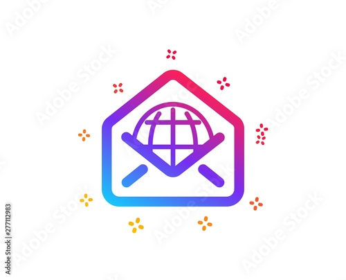Web Mail icon. Message correspondence sign. E-mail symbol. Dynamic shapes. Gradient design web Mail icon. Classic style. Vector